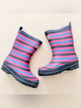Hatley Kids Pretty Stripes Matte Rain Boots